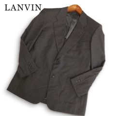 LANVIN CLASSIQUE ランバン 秋冬★ カシミヤ混 ウール テーラード ジャケット Sz.R48-45 メンズ 灰 グレー