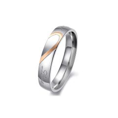 10号 リング・指輪 レディース ピンクゴールド ハート チタン シンプル 18金結婚 婚約 物語 ファッション 18k 個別販売