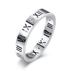 ピンクゴールド×シルバー リング・指輪 レディース ピンクゴールド 18k ファッション ローマ数字