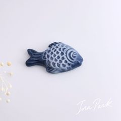 PAUL 2014 魚のフェーブ　フェーヴ　フランス製　ミニチュア　陶器　雑貨　ポール　paul