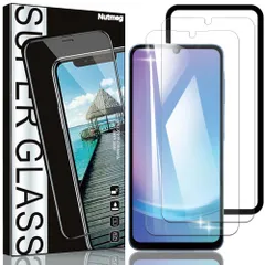 Nutmeg【ガイド枠付き 2枚セット】Galaxy A25 5G ガラスフィルム【日本旭硝子素材製】SC-53F SCG33 フィルム Galaxy A25 5G SC-53F SCG33 保護フィルム 強化ガラス 硬度9H 高透過率 高光沢 気泡なし 貼り