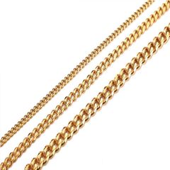 ゴールド ネックレス メンズ ステンレス チェーン 18金 シンプル 喜平チェーン 男女兼用 ロング ストリート ヒップホップ アクセサリー