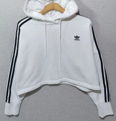 L) NIKE 白 クロップド フーディーTシャツ