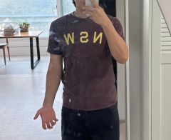 NIKE カレッジ レタリング ヴィンテージ フェイディング Tシャツ M