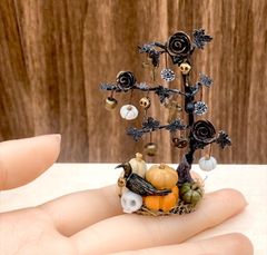 ミニチュア　【B】ハロウィンツリー　　ハロウィン飾り　ミニチュアスイーツ パンプキン