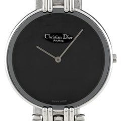 クリスチャンディオール Christian Dior バギラ D47-120 腕時計 SS クォーツ ブラック レディース 【中古】