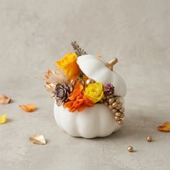 ハロウィン🎃かぼちゃアレンジメント🎃プリザーブドフラワー🌸ドライフラワー🍀✨自宅用✨プレゼント用🎁No,138