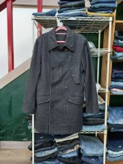 M95 Tommy&Hilfiger ウール ダブル コート ダーク グレー M-55