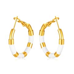 ゴールド ピアス(両耳用) ピアス レディース 18金 竹の節ピアス シリコン ステンレス 金属アレルギー対応 フープピアス 両耳用 ファッション 彼女