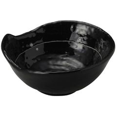 【新品】 萬古焼 とんすい 黒釉線紋