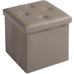 ★新品★VECELO 収納スツール オットマン 収納ボックス 幅38*奥行き38*高さ38CM 耐荷重80kg 折り畳み可能 踏み台 足置き リビング/玄関/寝室適用 おもちゃ箱 洋服収納 化粧品収納ボックス ブラウン e0244f82