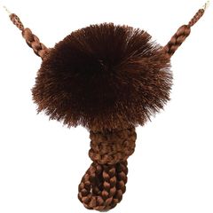 【新品】 [TOuWA] 羽織紐 メンズ 男性用 梵天 丸組 礼装用 フォーマル 紋付袴用 和装小物 着付け小物 通年用 プレゼント 2点セット(羽織紐 ギフトボックス 茶色)