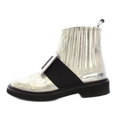 ロジェヴィヴィエ ROGER VIVIER Viv' Rangers チェルシーブーツ ショートブーツ メタリック 37.5 シルバー /TK ■GY62