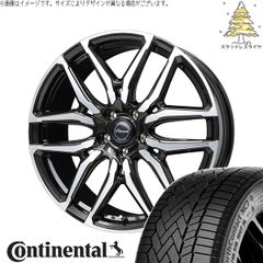 レクサスRX 235/55R20 スタッドレスタイヤ ホイール 4本セット | コンチネンタル ノースコンタクト NC7 × ホットスタッフ クロノス CH-114 ブラックポリッシュ 20インチ 8J +38 5穴114.3