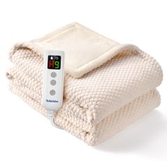 Yokimisu 電気毛布 掛け敷き兼用 クリスマス 188×130cm【2025年新登場カチオン生地＆フランネル】120W速暖 10段階温度調整 9Hタイマー付き 電気掛け毛布 洗える 恒温加熱 電気敷毛布 電気ブランケット 頭寒足熱 ダニ b2c56bb0