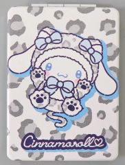 【新品】鏡・ミラー シナモロール 折り畳みミラー ヒョウ柄 ホワイト 「サンリオキャラクターズ」