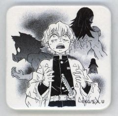 【中古】バッジ・ピンズ 我妻善逸(十一話) 台本表紙イラストスクエア缶バッジ 「鬼滅の刃×ufotable DINING テレビアニメ 鬼滅の刃シリーズ全編再放送 Dialogue Collection DINING～台詞を集めるダイニング～ 第三期～」 お楽