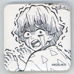 【中古】バッジ・ピンズ 我妻善逸(十二話) 台本表紙イラストスクエア缶バッジ 「鬼滅の刃×ufotable DINING テレビアニメ 鬼滅の刃シリーズ全編再放送 Dialogue Collection DINING～台詞を集めるダイニング～ 第三期～」 お楽