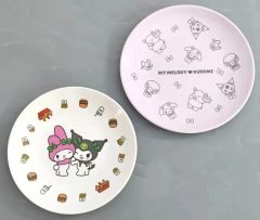 【中古】皿 [単品] マイメロ＆クロミ メラミンプレート(2枚セット) 「マイメロディ＆クロミ×モスバーガーコラボ第二弾」
