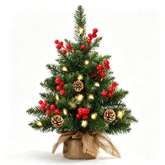 クリスマスツリー 卓上 ミニ 50cm オーナメント付き クリスマスツリー おしゃれ 卓上ツリー ツリー PVC製 組立簡単 収納が簡単★m fc7cee0d