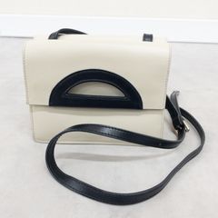 PELLICO ペリーコ ショルダーバッグ ミニ バイカラー アイボリー ブラック レザー レディース b03080