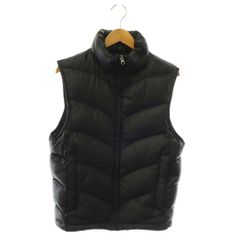 フレッドペリー FRED PERRY ダウンベスト スタンドカラー ジップアップ M 黒 ブラック /DO ■GY18