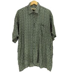 ナチュラルイシュー NATURAL ISSUE 90-00S 総柄 レーヨン 100％ S/S シャツ メンズ import：XL 