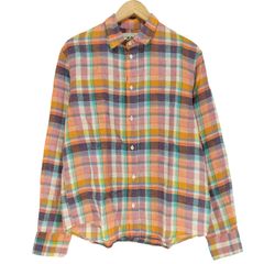 フランクアンドアイリーン Frank＆Eileen 麻 リネンシャツ マドラスチェック メンズ JPN：XS 