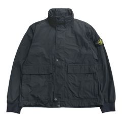 美品 STONE ISLAND ストーンアイランド MICRO TWILL JACKET マイクロツイル ジャケット ブルゾン コンパスバッジ M 黒 ブラック メンズ 古着 中古 USED