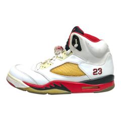 NIKE ナイキ エアジョーダン 2013 AIR JORDAN 5 RETRO スニーカー シューズ 靴 136027-120 サイズ28.5cm 白 ホワイト 赤 レッド メンズ 古着 中古 USED