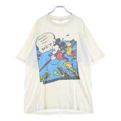 VINTAGE (ヴィンテージ) 90S VINTAGE MICKEY TEE ヴィンテージ USA製 フロントミッキーロゴプリント クルーネック半袖Tシャツ カットソー ホワイト