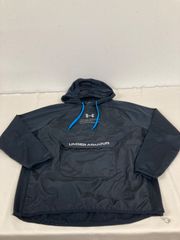 送料無料★UNDER ARMOUR アンダーアーマー★ジャージ×ナイロン　トレーナー　パーカー★メンズ　XXLサイズ★ブラック　#81012sj142