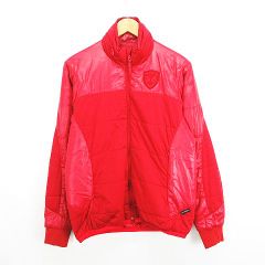 23区 オンワード樫山 SPORT ジャケット ブルゾン 長袖 ジップアップ 中綿 英字 ワッペン M レッド ※EKM
