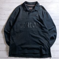 희귀 조던 JORDAN POLO SHIRT 조던 블랙 블랙 원포인트 점프맨 로고 빅 로고 폴로 셔츠 헌 옷 #26353