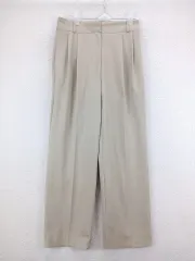 COVER レディース ベージュ ピンタック ワイド スラックス(M)