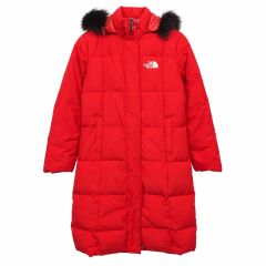 レディース Sサイズ THE NORTH FACE ザノースフェイス レッド ダウンジャケット ロング丈 ダウン
