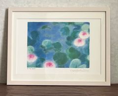 新品額入り ジニー・キム『緑の花瓶のチューリップ』165枚限定ジクレー