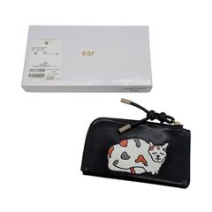 ear PAPILLONNER イアパピヨネ コインケース EAZ5061314A0002 KEN NAKAYAMA コラボミニウォレット 折り財布 本革 ブラック系 牛革 G01191