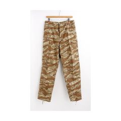 普段使いにも映えるミリタリーパンツ アメリカ軍BDUカーゴパンツ XSサイズ デザートタイガー リップストップ レプリカ 迷彩服 軍モノ 6ポケット オールシーズン対応