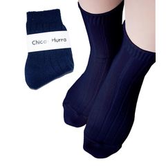 【新品】 Chica Hurra ネイビー 23-25cm レディース 女性 用 ソックス 靴下 無地 同色 2足 セット リブ ロークルー丈 紺色 婦人物 丈夫な 穴の空きにくい 靴下レディース 機能性 おとな ネービー 紺レディース 洗う 強靭 ダンス 0