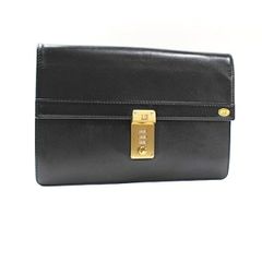 ダンヒル セカンドバッグ クラッチバッグ ダイヤルロック式 レザー ブラック 中古 ABランク dunhill メンズ 男性 ビジネスバッグ ストラップ付き