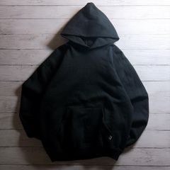 【定番ヴィンテージ】90s～00s Vintage RUSSELL ATHLETIC HOODIE ラッセルアスレチック ブラック 黒 無地 プルオーバーパーカー メキシコ製 古着 #26376