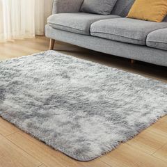 カーペット ラグマット 120×160CM 滑り止め付 洗えるラグ 抗菌 ふわっとした手触り 防音絨毯 長方形 約1.5畳 ライトグレー PUREMY★m df119390