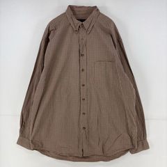 古着 エディー・バウアー Eddie Bauer 長袖シャツ 胸ポケット ボタンダウン 大きいサイズ XL  レッド系 チェック メンズ