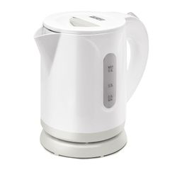 【新品】 [プラス30日延長カード付] イトウ 電気ケトル コンパクトケトル 小型 0.8L 800W 自動電源OFF 空焚き防止 軽量 ホワイト×グレー