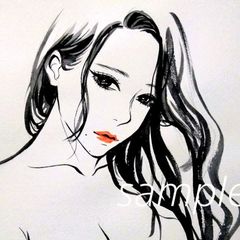肉筆原画 水彩画 手描きイラスト 美人画 ヌード 絵画 裸婦画
