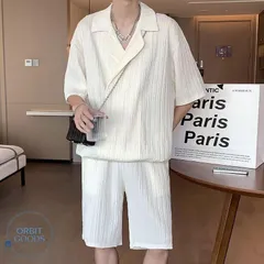 上下セット セットアップ Tシャツ ハーフパンツ 半袖 メンズ 夏 ルームウェア 部屋着 ゆったり 快適 無地 薄手 夏用 サマー おしゃれ メンズパジャマ 父の日