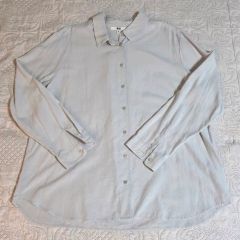 ユニクロ レディース 3XL アイボリー レーヨン 長袖 シャツ