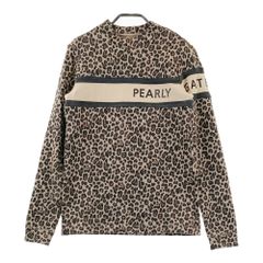 サイズ：1 PEARLY GATES パーリーゲイツ  モックネック 長袖スウェットトレーナー レオパード柄 ベージュ系 [240101794800] ゴルフウェア レディース ストスト