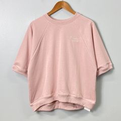 【美品】【新品タグ付き】ティティベイト titivate 刺繍入り ハーフスリーブ スウェット プルオーバー【L】ピンク系